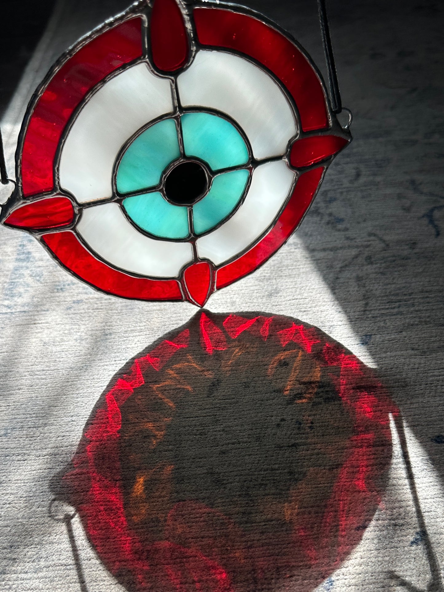 Alien stage stained glass suncatcher