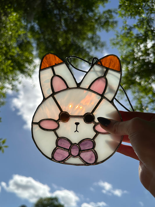 LaDS Bunbun stained glass suncatcher
