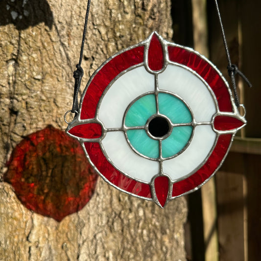 Alien stage stained glass suncatcher