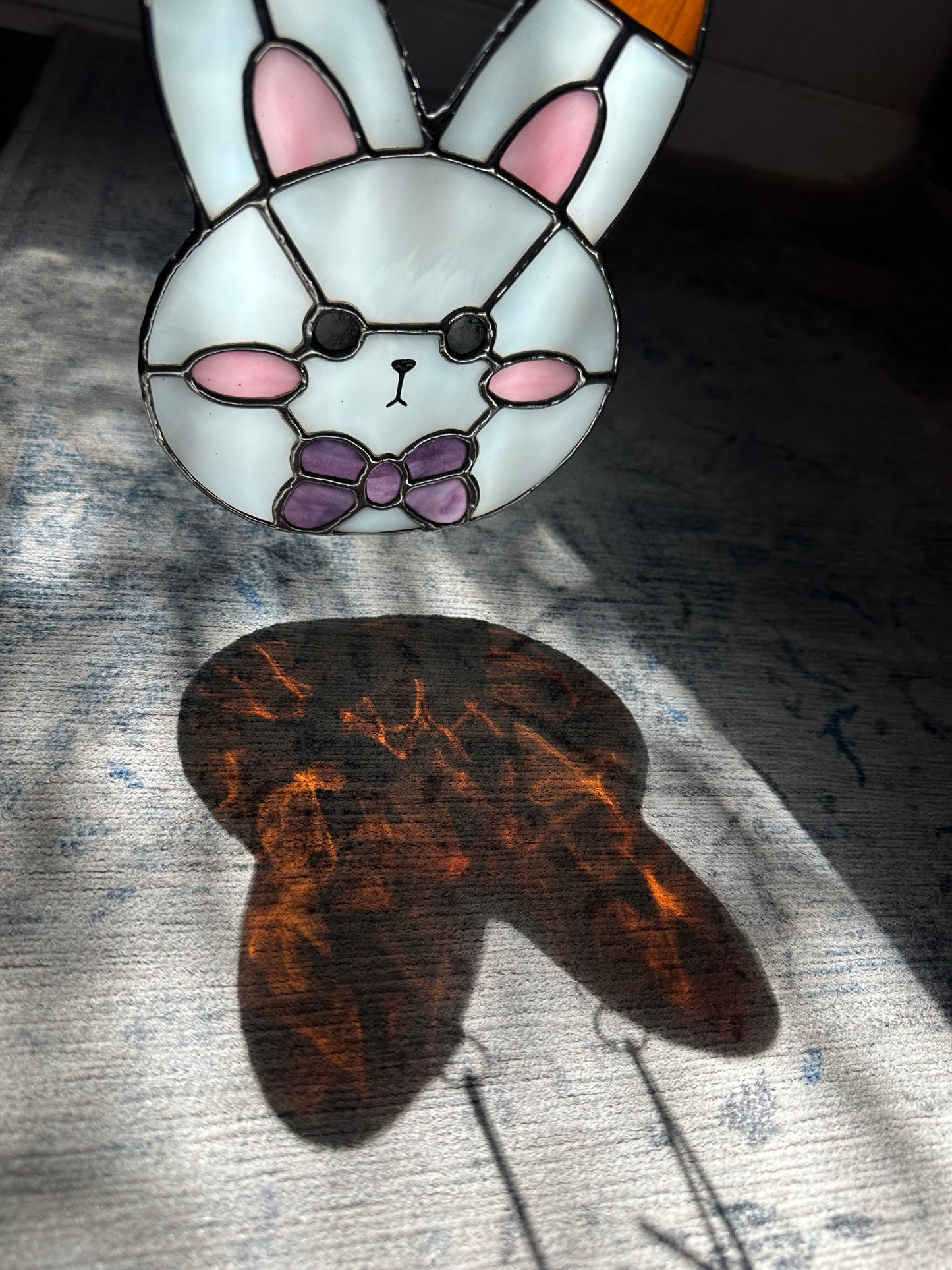 LaDS Bunbun stained glass suncatcher