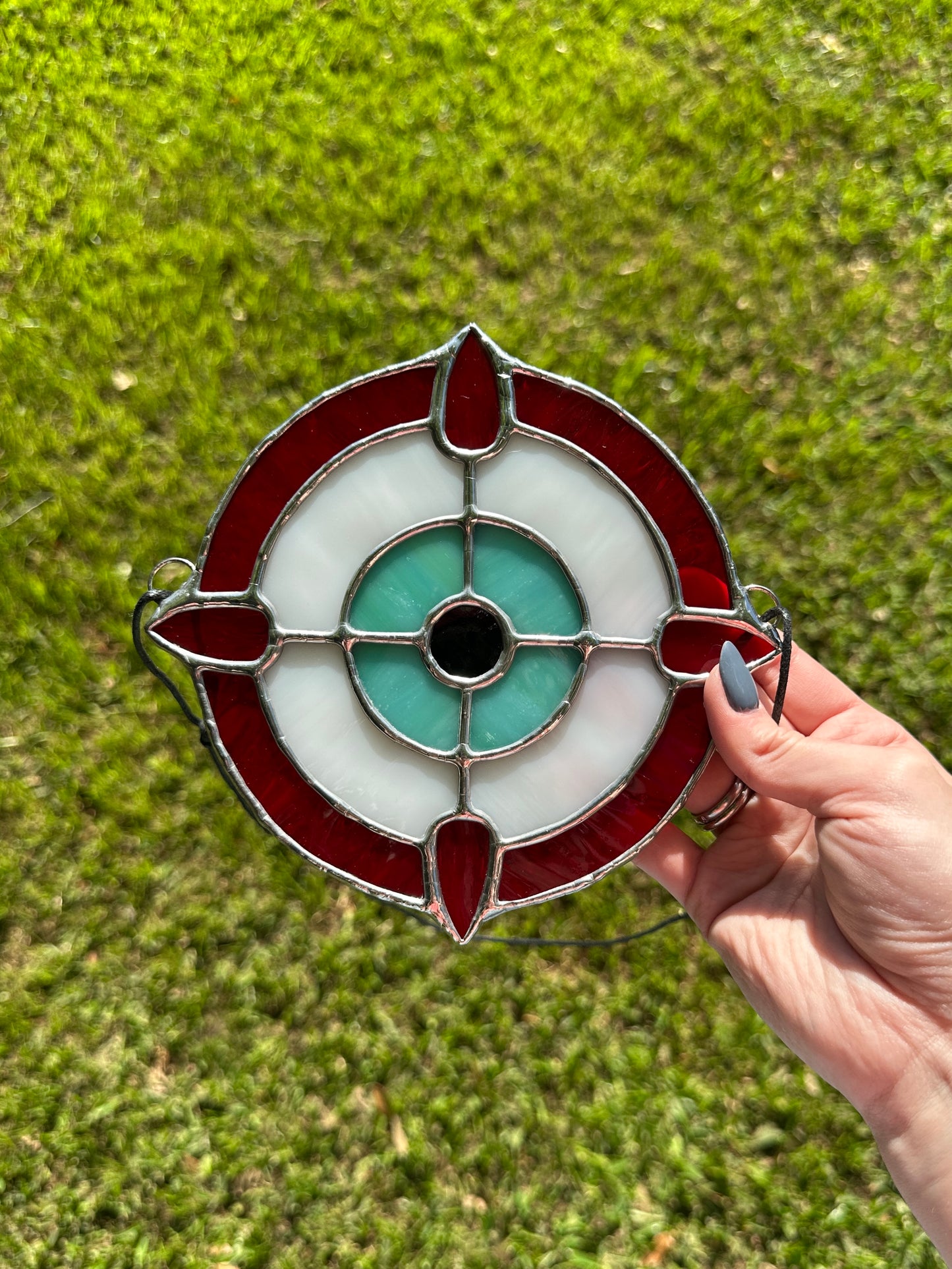 Alien stage stained glass suncatcher